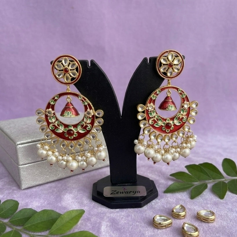 Handmade Meenakari Chandbali