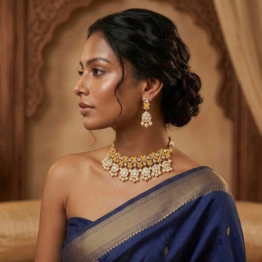 Pushpa Kundan Necklace