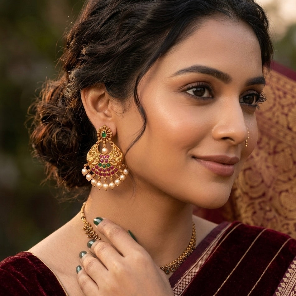 Antique Peacock Earring