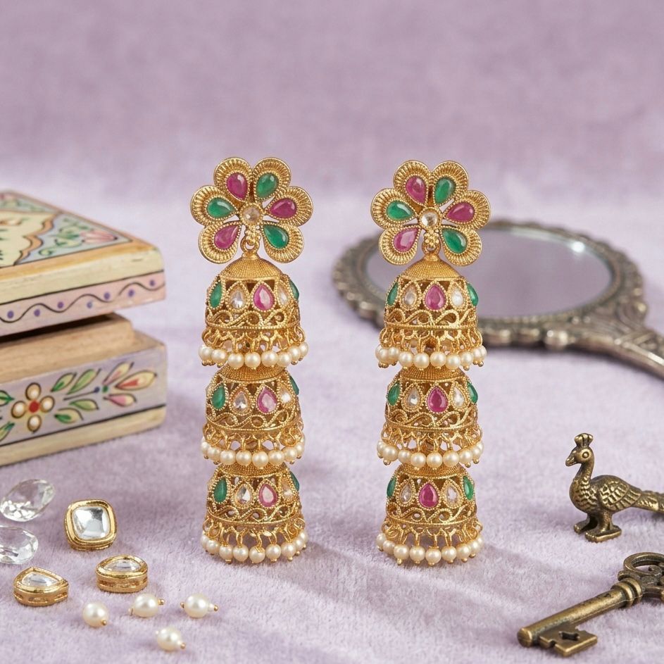 Gold Plated Jhumkas