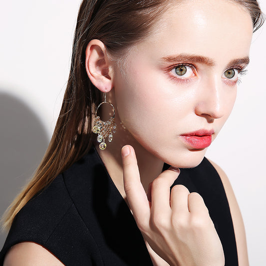 925 Sequin Hook Earrings