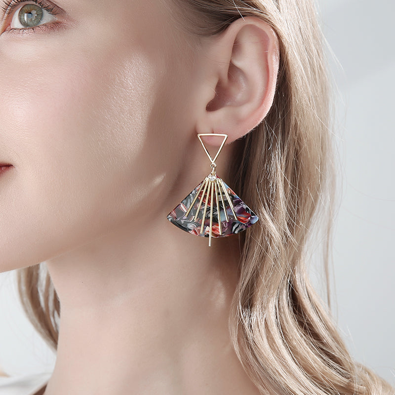 925 Fan Earrings