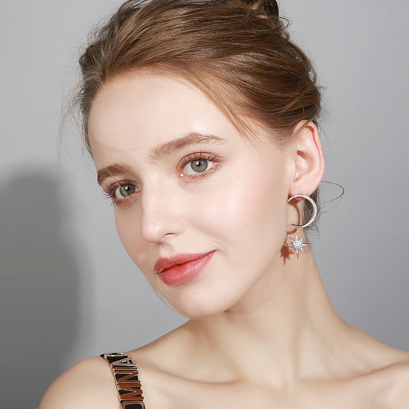 Star Moon Earrings