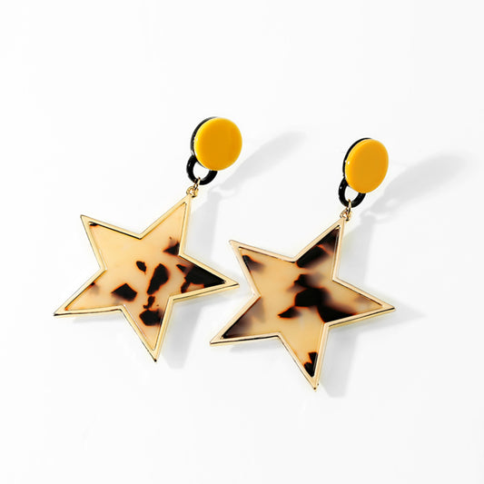 Leopard Star Earrings