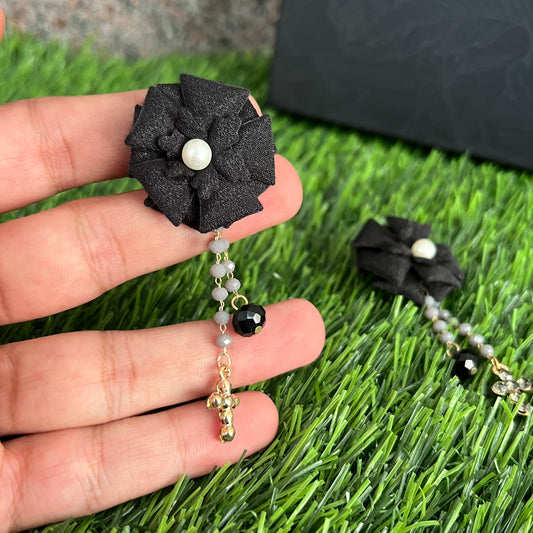 Vintage Fabric Flower Earring