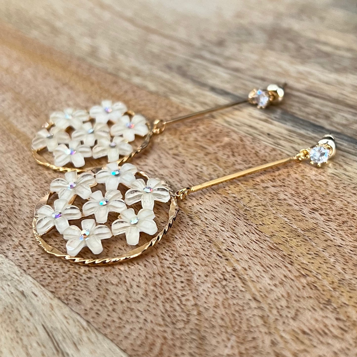 Gold Plated Flower Earrings
