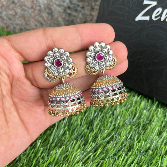 Beautiful Dual Tone Jhumkas