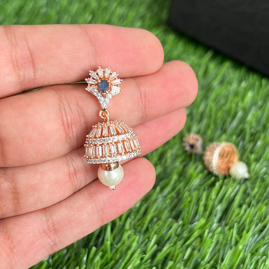 Handmade Cz Jhumkas