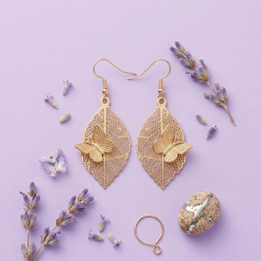 Tiny Leaf Earrings