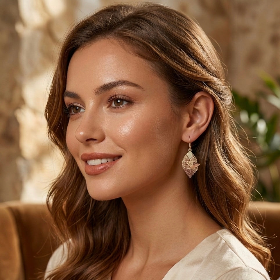 Tiny Leaf Earrings