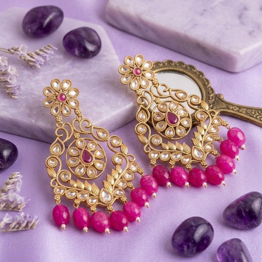 Gold Plated Chand Earring