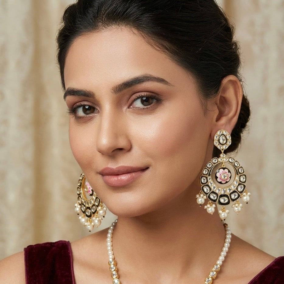 Gold Plated Meena Enameled