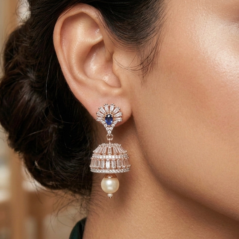 Handmade Cz Jhumkas