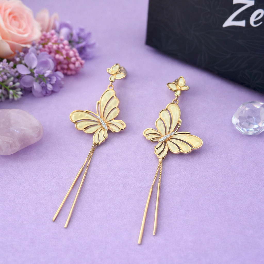 925 Butterfly Earrings