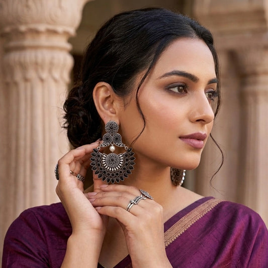 Black Chand Earrings