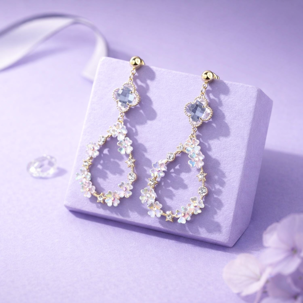925 Flower Earrings