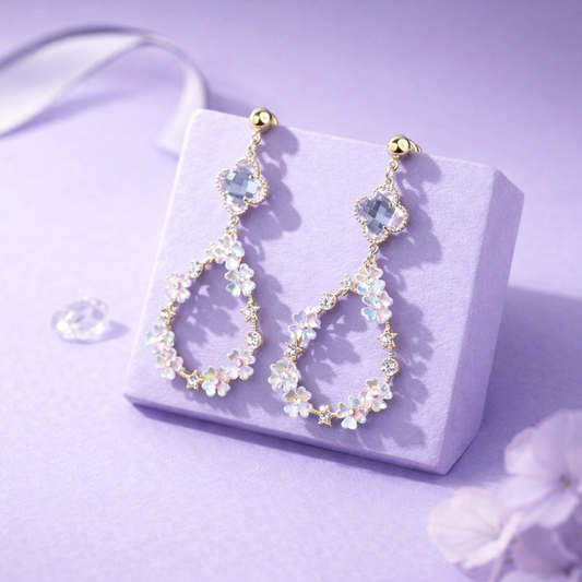 925 Flower Earrings