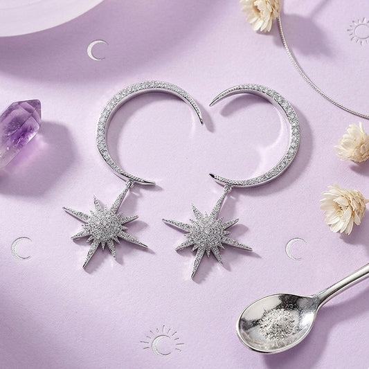 Star Moon Earrings
