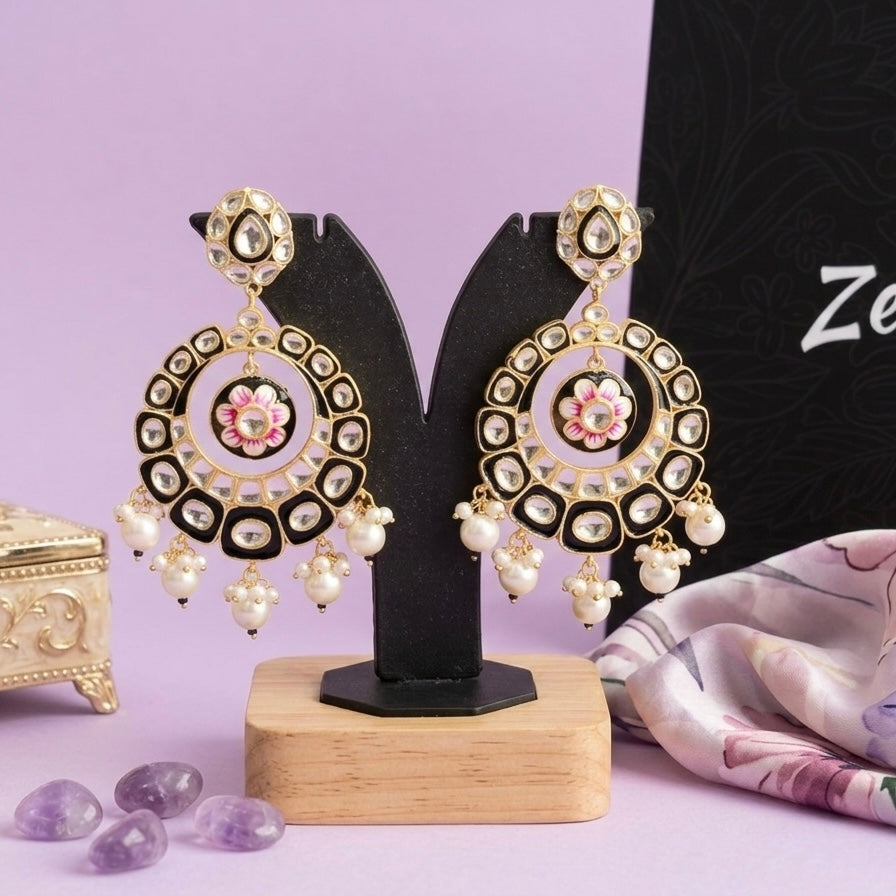 Gold Plated Meena Enameled