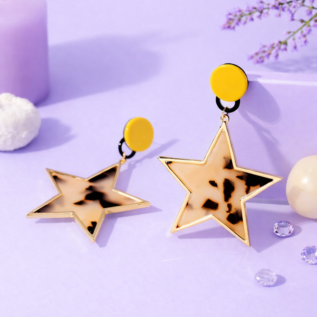 Leopard Star Earrings