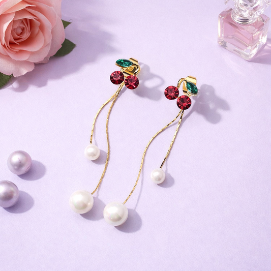 925 Cherry Earrings