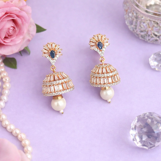 Handmade Cz Jhumkas