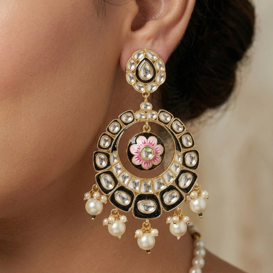 Gold Plated Meena Enameled