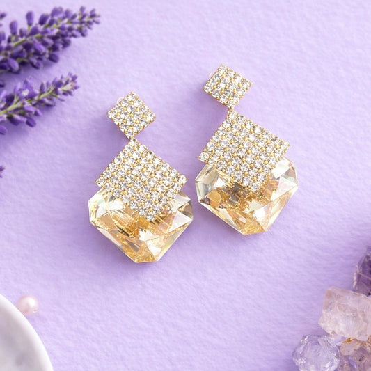 Sparkling Gold Drop Earrings
