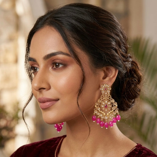 Gold Plated Chand Earring