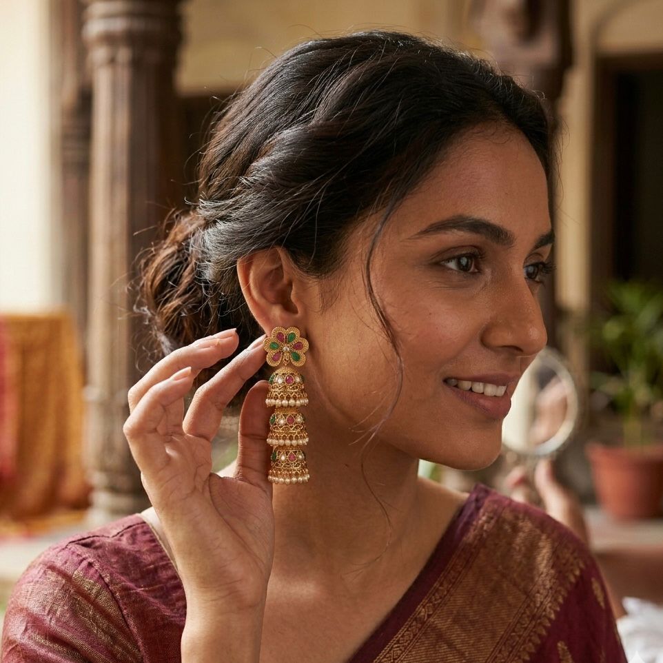 Gold Plated Jhumkas
