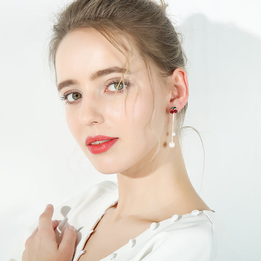 925 Cherry Earrings