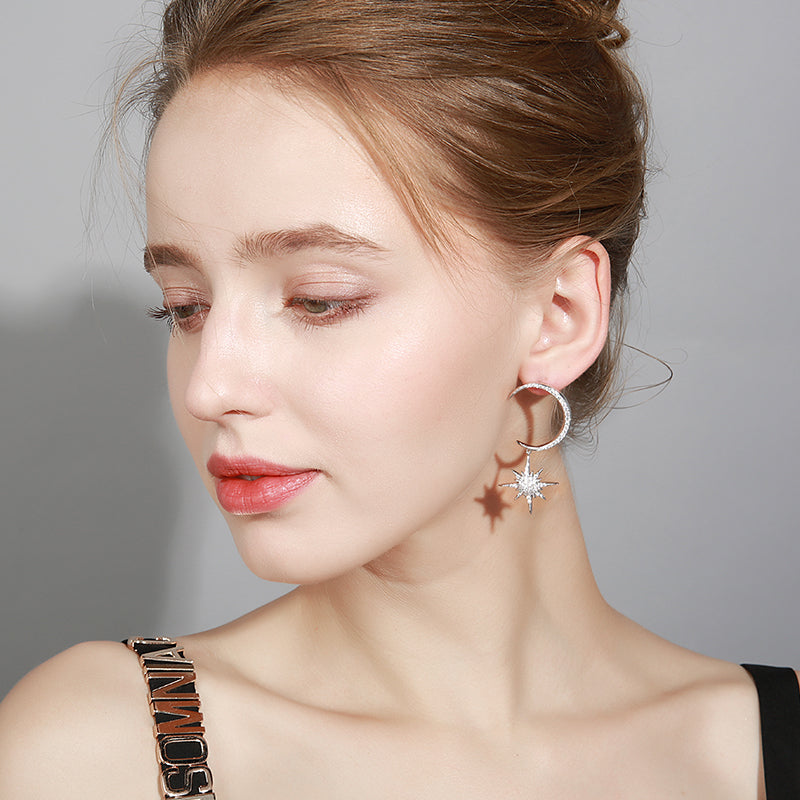 Star Moon Earrings