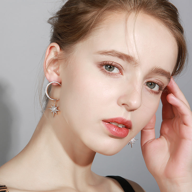 Star Moon Earrings