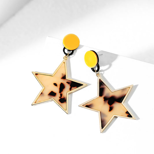 Leopard Star Earrings