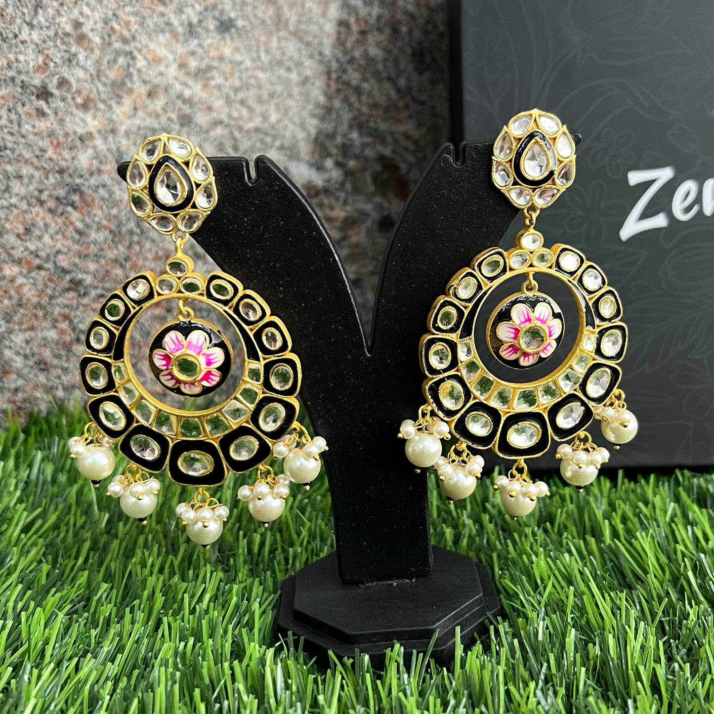 Gold Plated Meena Enameled