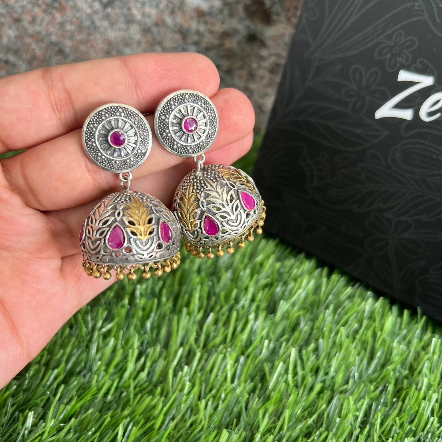 Classic Two Tone Plating Jhumkas