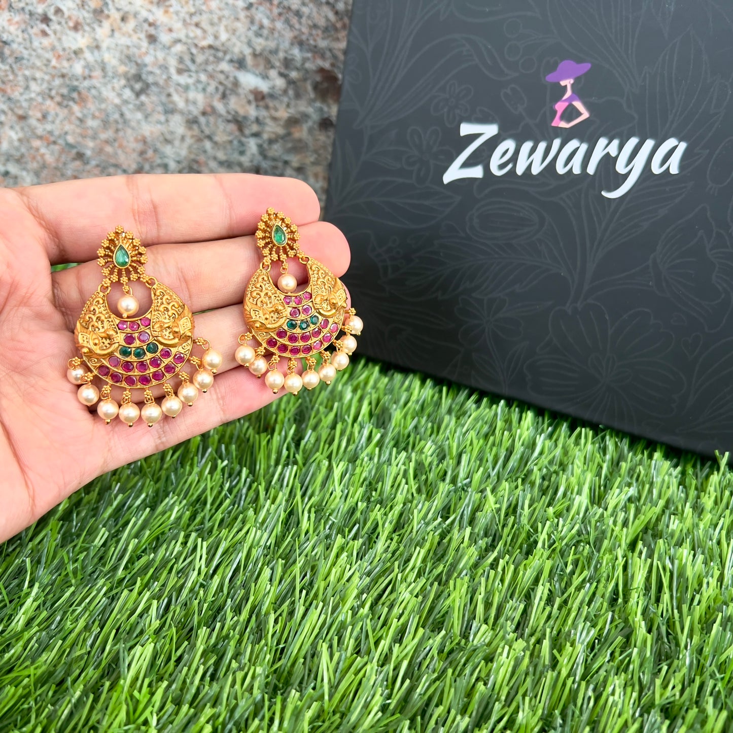 Antique Peacock Earring