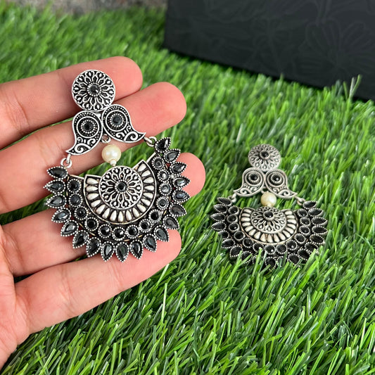 Black Chand Earrings