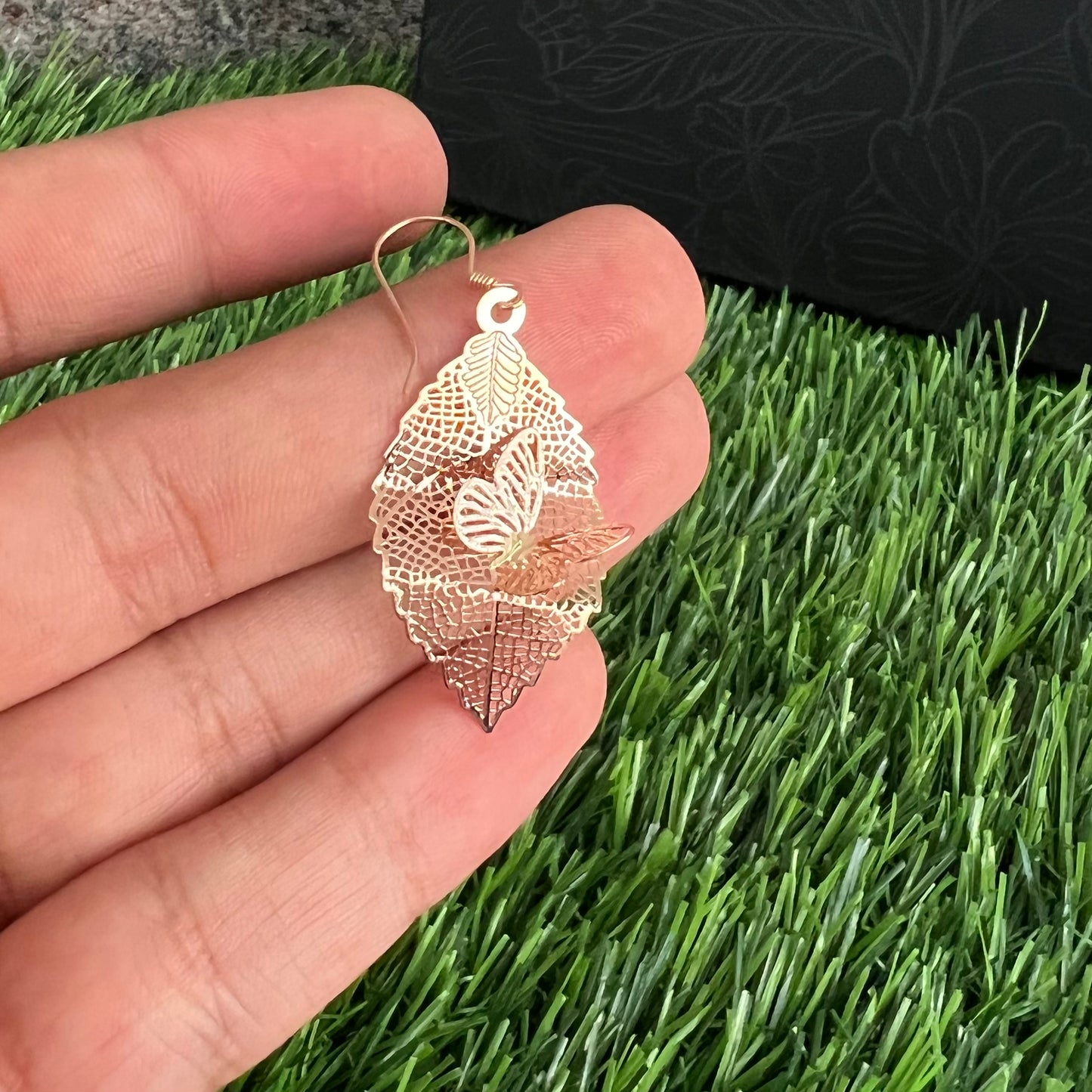 Tiny Leaf Earrings