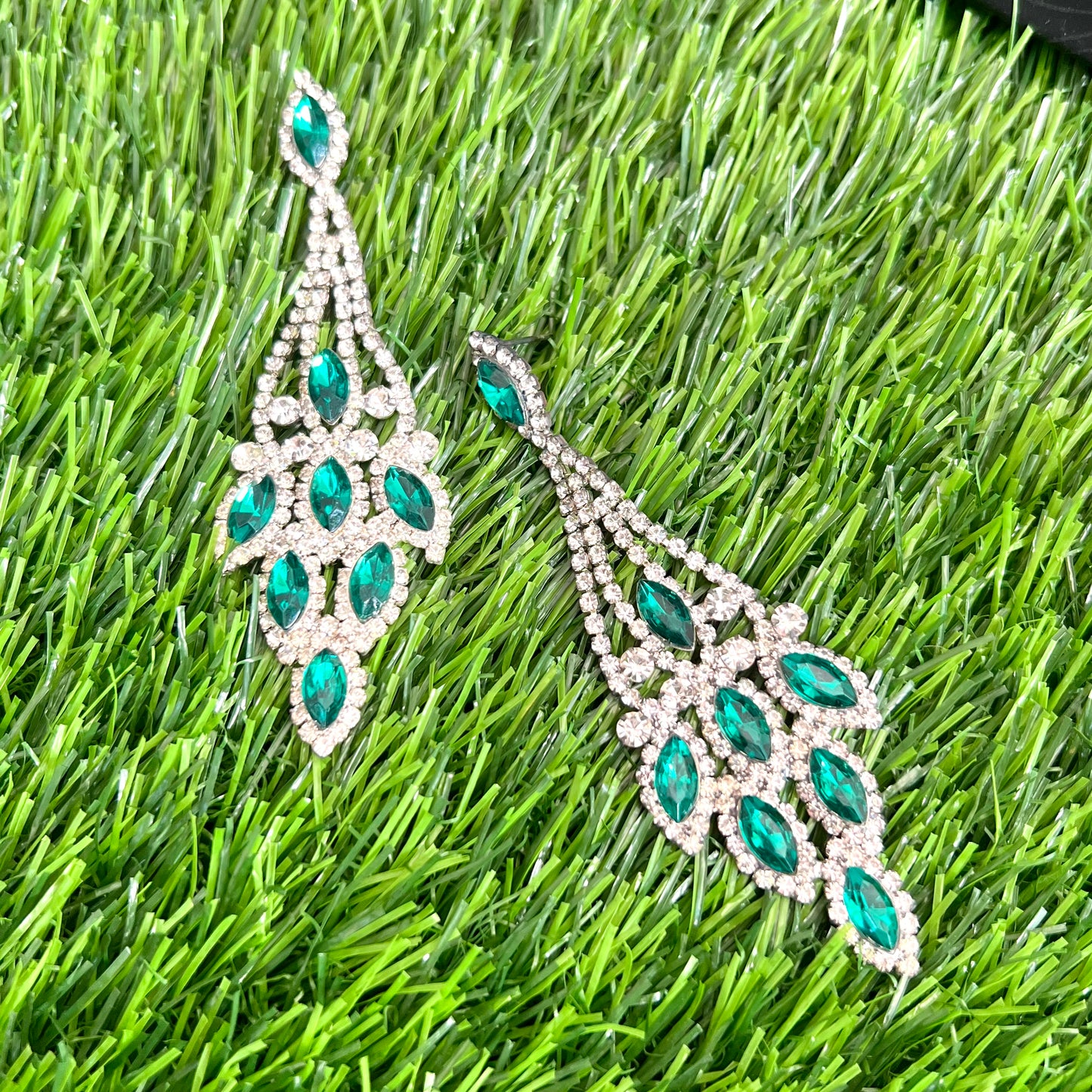 Sparkling Ruby/Green Earrings