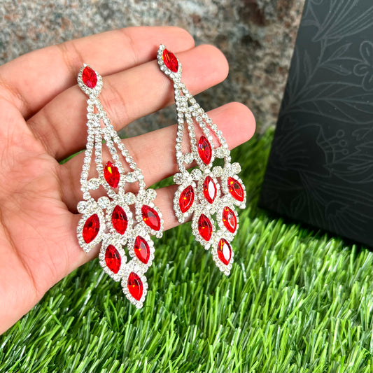 Sparkling Ruby/Green Earrings