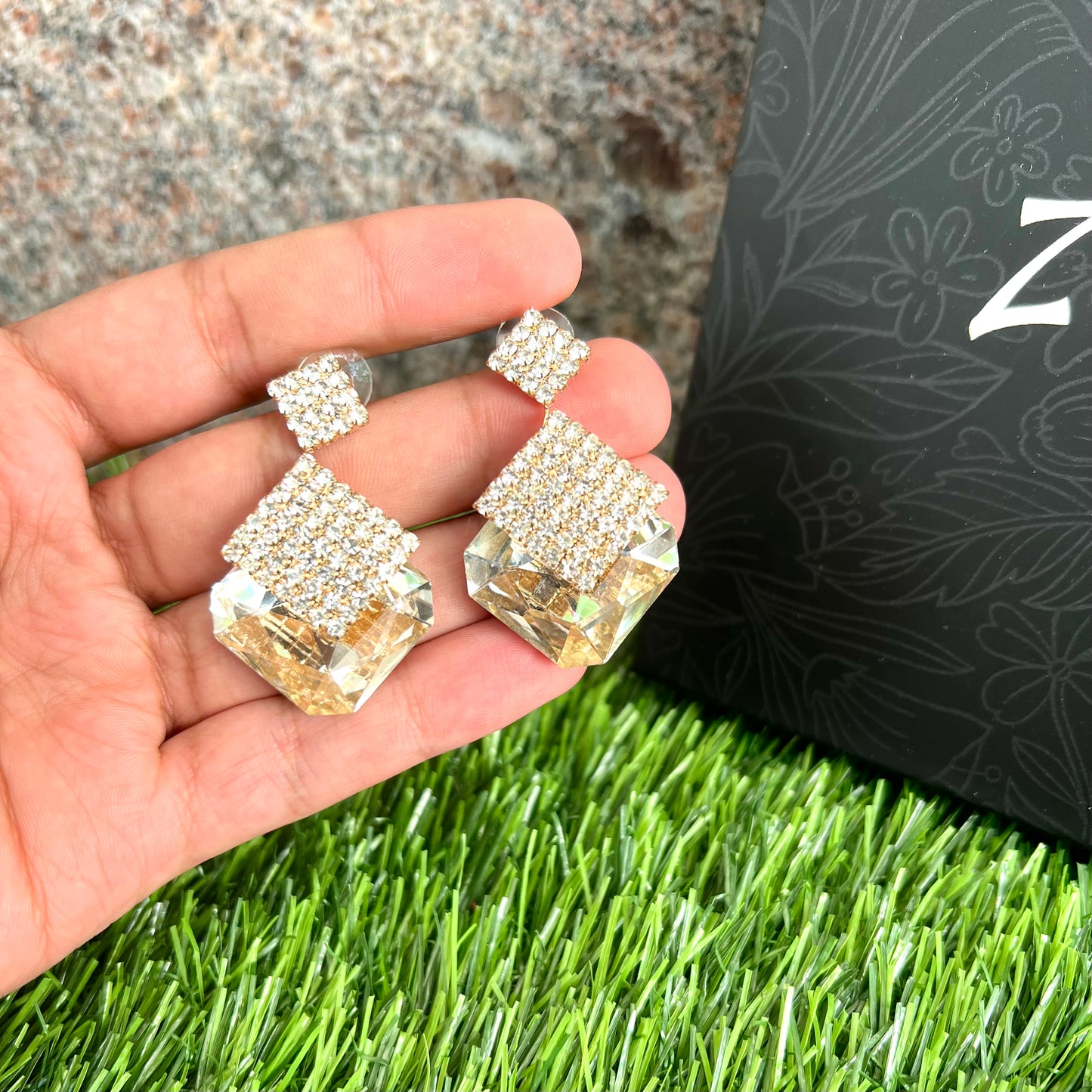 Sparkling Gold Drop Earrings