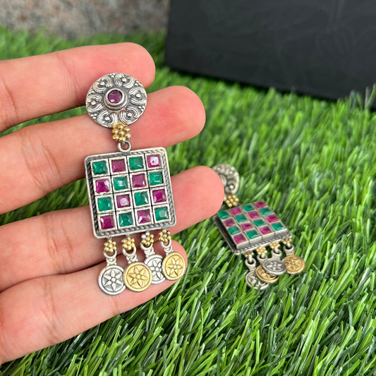 Classic RubyGreen Earrings