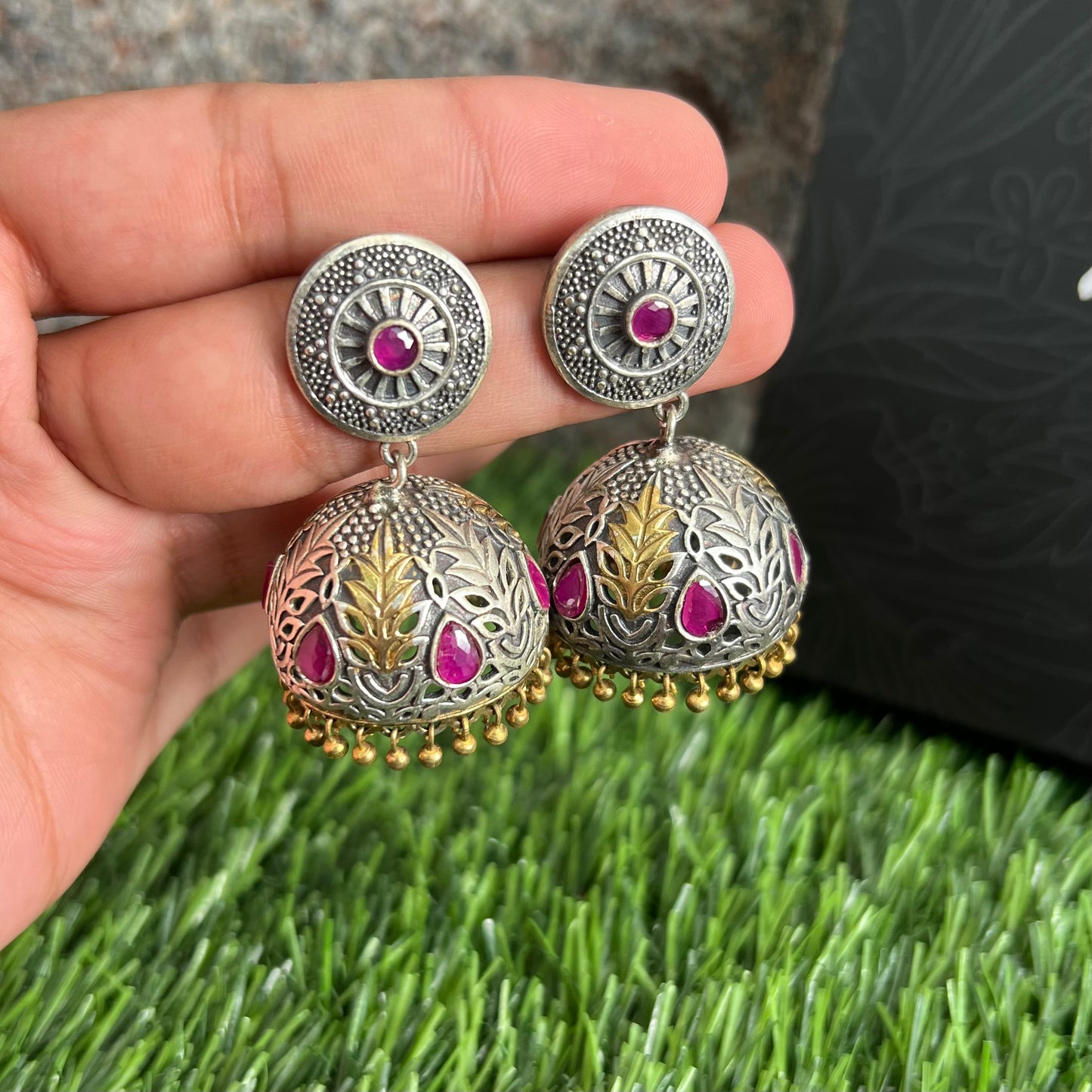 Classic Two Tone Plating Jhumkas
