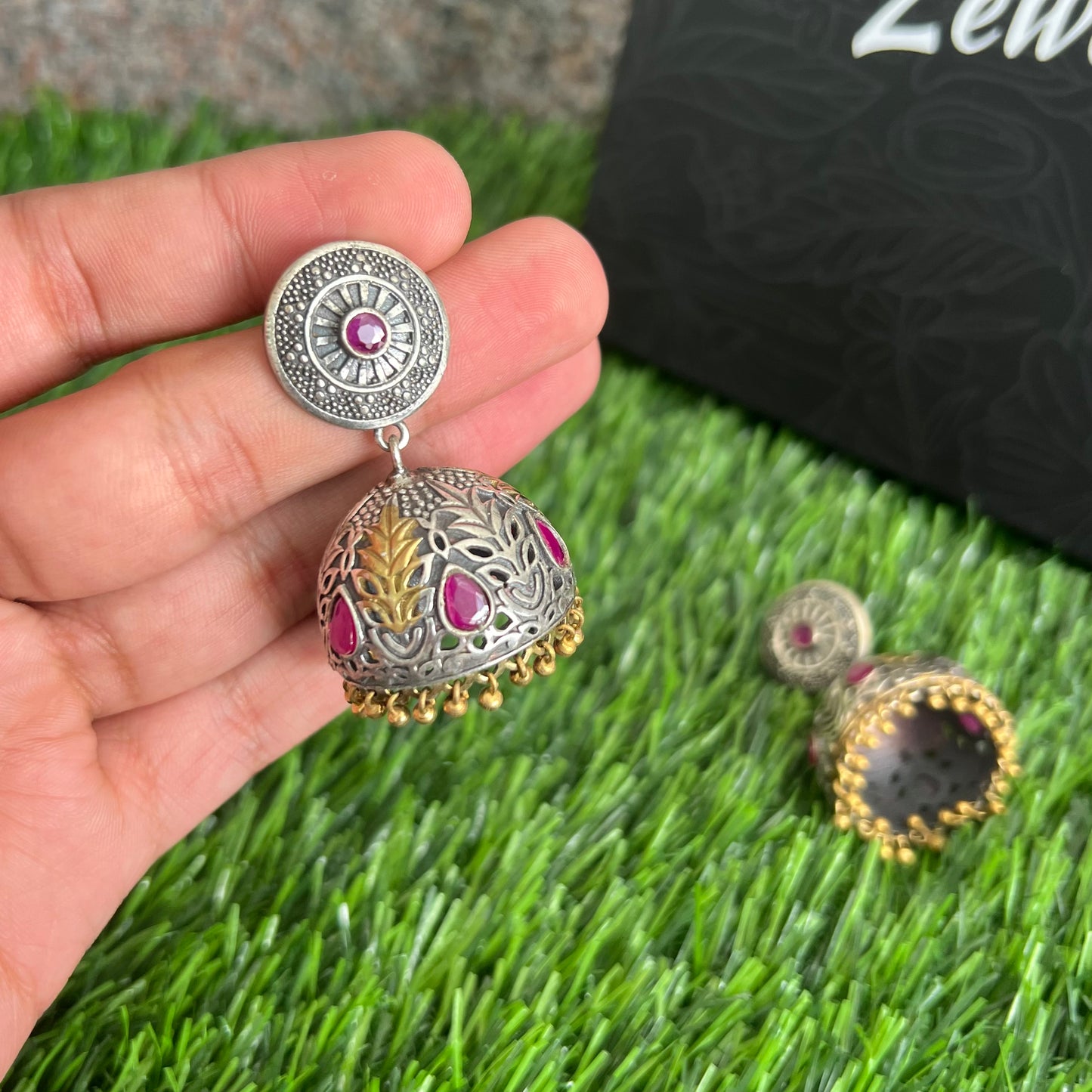 Classic Two Tone Plating Jhumkas