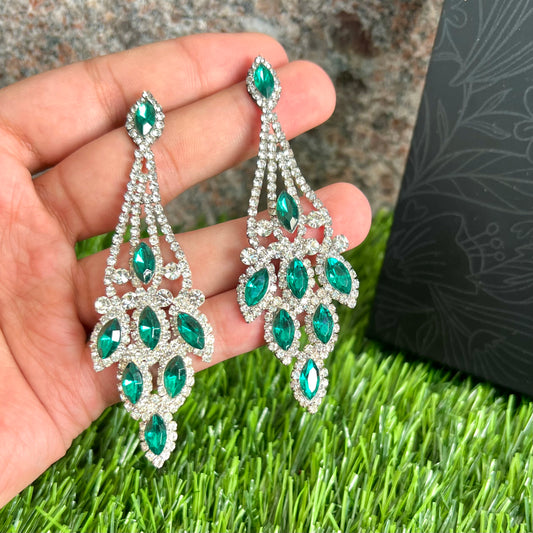 Sparkling Ruby/Green Earrings