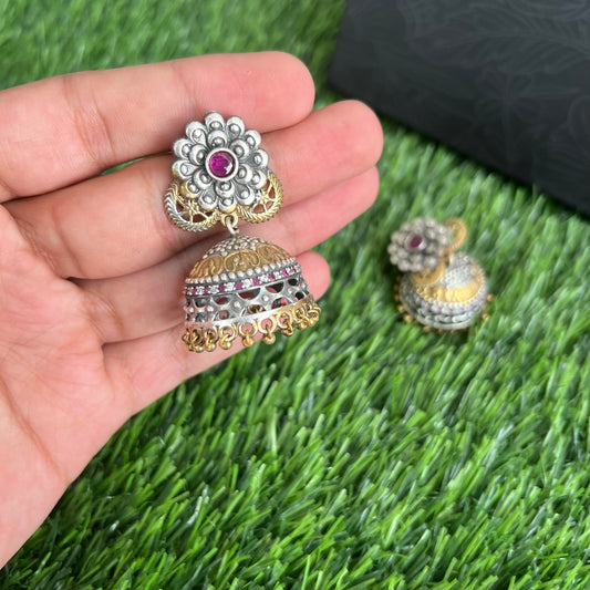 Beautiful Dual Tone Jhumkas
