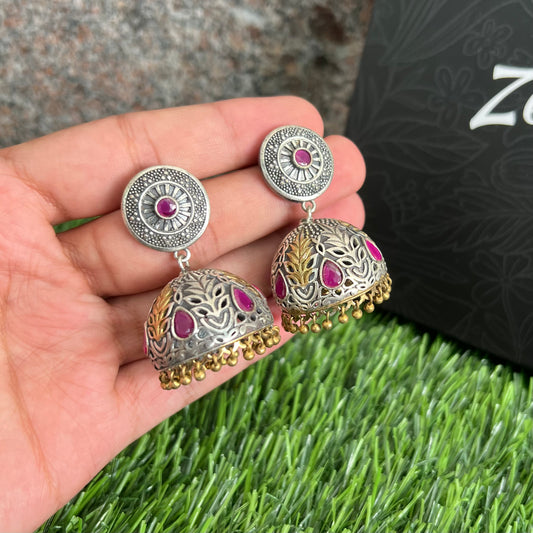 Classic Two Tone Plating Jhumkas